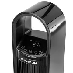 Вентилятор колонный BRASSON (БРАССОН) BTF08-B, 60 Вт, 90 см, сенсор, ТИХИЙ, 3 скорости, пульт ДУ, черный, 457788