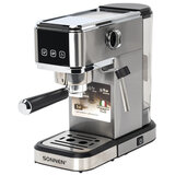 Кофеварка рожковая SONNEN CM-2033, ручной капучинатор, сенсор, 1 л, 1350 Вт, 19 бар, 457883