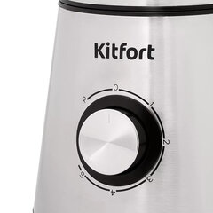 Блендер стационарный KITFORT КТ-3021, 1000 Вт, 5 скоростей, чаша 1,5 л, металл, черный/<wbr/>серебристый