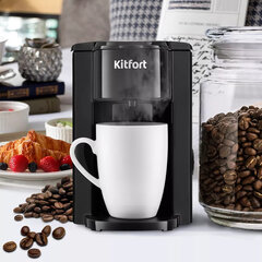 Кофеварка капельная KITFORT КТ-763, 350 Вт, объем 0,15 л, черная