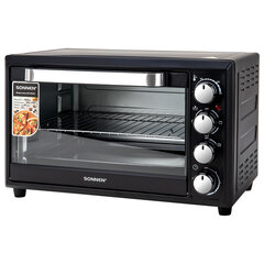 Мини-печь электрическая SONNEN EO-HL33, 1800 Вт, 33 л, 3 режима нагрева, таймер, механическое управление, черная, 458305