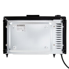 Мини-печь электрическая SONNEN EO-1001, 800 Вт, 10 л, таймер, нагрев до 230 °C, черная, 458308