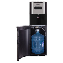 Кулер для воды AQUA WORK QRB-72LDS, напольный, НАГРЕВ/<wbr/>ОХЛАЖДЕНИЕ ЭЛЕКТРОННОЕ, таймер, бутыль снизу, черный, 33350