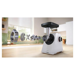 Мясорубка BOSCH MFWS420W, мощность 1900 Вт, производительность 2,5 кг/<wbr/>мин, металлический шнек, реверс