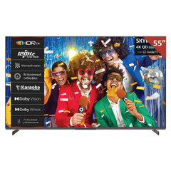 Телевизор SKYWORTH 55X85G, 55" (140 см), QD-Mini LED, 3840&times;2160, 4K, 16:9, Google TV, Wi-Fi, караоке, черный