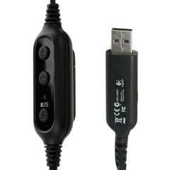 Наушники с микрофоном (гарнитура) LOGITECH PC 960, проводная, компьютерная, 2,4 м, стерео, USB, черная