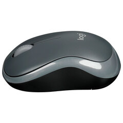 Мышь беспроводная LOGITECH M185, 2 кнопки + 1 колесо-кнопка, оптическая, черно-серая
