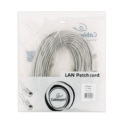 Кабель (патч-корд) UTP 5Е категория, RJ-45, 20 м, CABLEXPERT, для подключения по локальной сети LAN, PP12-20M