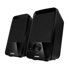 Колонки компьютерные SVEN 312, 2.0, 2&times;2 Вт, пластик, черные, SV-012540