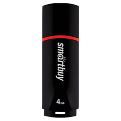 Флеш-диск 4 GB, SMARTBUY Crown, USB 2.0, черный, SB4GBCRW-K