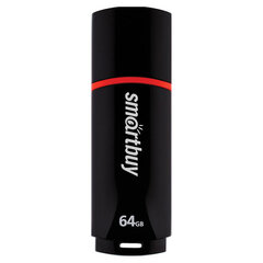 Флеш-диск 64 GB, SMARTBUY Crown, USB 2.0, черный, SB64GBCRW-K