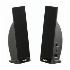 Колонки компьютерные SVEN 230, 2.0, 2&times;2 Вт, пластик, черные, SV-0110230BK
