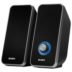 Колонки компьютерные SVEN 325, 2.0, 2&times;3 Вт, пластик, черные, SV-014643