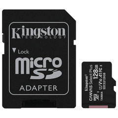 Карта памяти microSDXC 128 GB KINGSTON Canvas Select Plus UHS-I U1,100 Мб/<wbr/>с (class 10), адаптер, SDCS2/<wbr/>128 GB