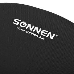 Коврик для мыши с подушкой под запястье SONNEN, полиуретан + лайкра, 250&times;220&times;20мм, черный, 513299