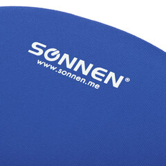 Коврик для мыши с подушкой под запястье SONNEN, полиуретан + лайкра, 250&times;220&times;20 мм, синий, 513300