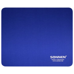 Коврик для мыши SONNEN &laquo;BLUE&raquo;, резина + ткань, 220&times;180&times;3 мм, 513308