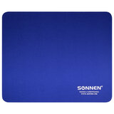 Коврик для мыши SONNEN "BLUE", резина + ткань, 220х180х3 мм, 513308