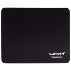 Коврик для мыши SONNEN &laquo;BLACK&raquo;, резина + ткань, 220&times;180&times;3 мм, 513309