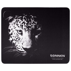 Коврик для мыши SONNEN &laquo;LEOPARD&raquo;, резина + ткань, 220&times;180&times;3 мм, 513314