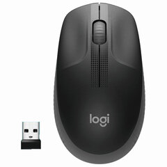 Мышь беспроводная LOGITECH M190, 2 кнопки + 1 колесо-кнопка, оптическая, черно-серая