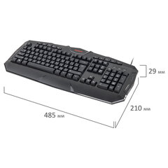 Клавиатура проводная игровая SONNEN Q9M, USB, 114 клавиш, РАДУЖНАЯ LED-подсветка, черная, 513511