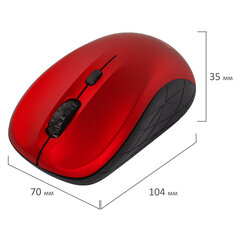 Мышь беспроводная SONNEN V-111, USB, 800/<wbr/>1200/<wbr/>1600 dpi, 4 кнопки, оптическая, красная, 513520