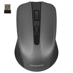 Мышь беспроводная SONNEN V99, USB, 1000/<wbr/>1200/<wbr/>1600 dpi, 4 кнопки, оптическая, серая, 513528
