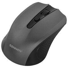 Мышь беспроводная SONNEN V99, USB, 1000/<wbr/>1200/<wbr/>1600 dpi, 4 кнопки, оптическая, серая, 513528