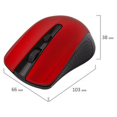 Мышь беспроводная SONNEN V99, USB, 1000/<wbr/>1200/<wbr/>1600 dpi, 4 кнопки, оптическая, красная, 513529