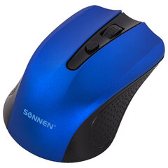 Мышь беспроводная SONNEN V99, USB, 1000/<wbr/>1200/<wbr/>1600 dpi, 4 кнопки, оптическая, синяя, 513530