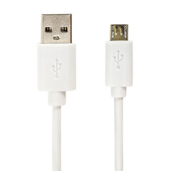 Кабель USB2.0 – micro USB, 1 м, SONNEN, медь, для передачи данных и зарядки, белый, 513557