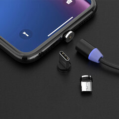 Кабель магнитный для зарядки 3 в 1 USB 2.0-Micro USB/<wbr/>Type-C/<wbr/>Ligtning, 1 м, SONNEN, черный, 513561