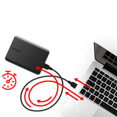 Внешний жесткий диск TOSHIBA Canvio Basics 2 TB, 2,5", USB 3.2, черный, HDTB520EK3AA