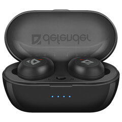 Наушники с микрофоном (гарнитура) DEFENDER TWINS 638, Bluetooth, беспроводные, черные