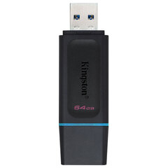 Флеш-диск 64 GB KINGSTON DataTraveler Exodia, разъем USB 3.2, черный/<wbr/>бирюзовый, DTX/<wbr/>64GB