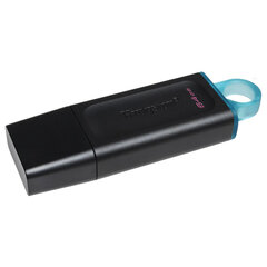 Флеш-диск 64 GB KINGSTON DataTraveler Exodia, разъем USB 3.2, черный/<wbr/>бирюзовый, DTX/<wbr/>64GB