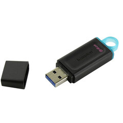 Флеш-диск 64 GB KINGSTON DataTraveler Exodia, разъем USB 3.2, черный/<wbr/>бирюзовый, DTX/<wbr/>64GB