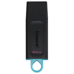 Флеш-диск 64 GB KINGSTON DataTraveler Exodia, разъем USB 3.2, черный/<wbr/>бирюзовый, DTX/<wbr/>64GB