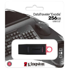 Флеш-диск 256 GB KINGSTON DataTraveler Exodia, разъем USB 3.2, черный/<wbr/>розовый, DTX/<wbr/>256GB