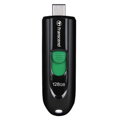 Флеш-диск 128 GB TRANSCEND JetFlash 790C, разъем USB Type-С, черный/<wbr/>зеленый, TS128GJF790C