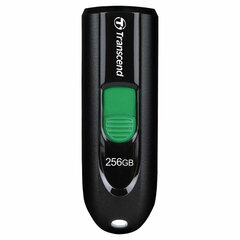 Флеш-диск 256GB TRANSCEND JetFlash 790C, разъем USB Type-С, черный/<wbr/>зеленый, TS256GJF790C