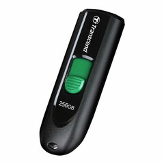 Флеш-диск 256GB TRANSCEND JetFlash 790C, разъем USB Type-С, черный/<wbr/>зеленый, TS256GJF790C
