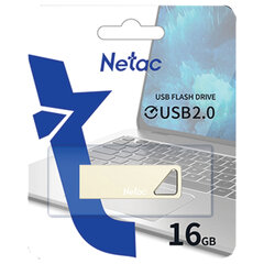 Флеш-диск 16 GB NETAC U326, USB 2.0, металлический корпус, серебристый, NT03U326N-016G-20PN