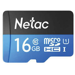 Карта памяти microSDHC 16 ГБ NETAC P500 Standard, UHS-I U1,80 Мб/<wbr/>с (class 10), адаптер, NT02P500STN-016G-R
