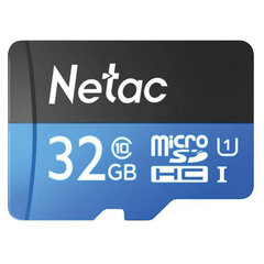 Карта памяти microSDHC 32 ГБ NETAC P500 Standard, UHS-I U1, 80 Мб/<wbr/>с (class 10), адаптер, NT02P500STN-032G-R