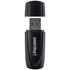 Флеш-диск 4 GB SMARTBUY Scout USB 2.0, черный, SB004GB2SCK