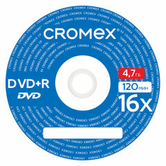 Диск DVD+R (плюс) CROMEX (КРОМЕКС), 4,7 Gb, 16x, Cake Box (упаковка на шпиле), КОМПЛЕКТ 50 шт., 513775