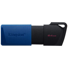 Флеш-диск 64 GB KINGSTON DataTraveler Exodia M, разъем USB 3.2, черный/<wbr/>синий, DTXM/<wbr/>64GB