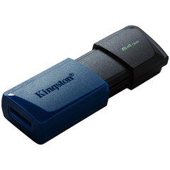Флеш-диск 64 GB KINGSTON DataTraveler Exodia M, разъем USB 3.2, черный/<wbr/>синий, DTXM/<wbr/>64GB